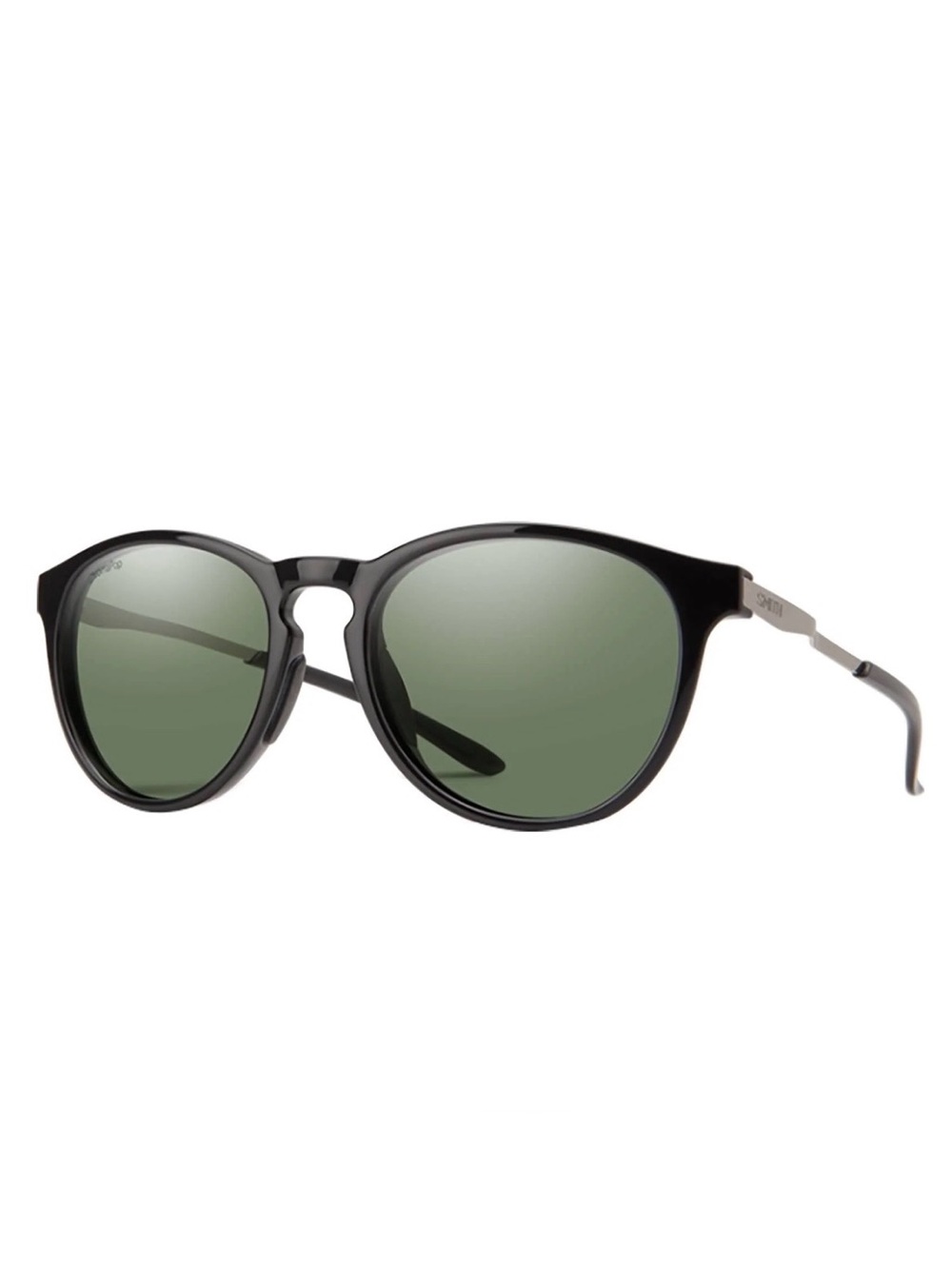 Smith Men’s Black Frame Sunglasses Wander ChromaPop polarized lenses gray green